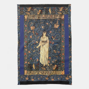 Art Nouveau Morris Lady Bird Flower Towel Theedoek