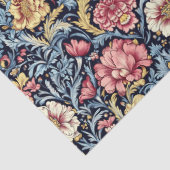 Art nouveau Morris magenta geel pastelblauw chic Tissuepapier (Detail)