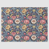 Art nouveau Morris magenta geel pastelblauw chic Tissuepapier (Voorkant)