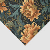 Art nouveau Morris pastel groen sinaasappel Tissuepapier (Detail)