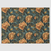 Art nouveau Morris pastel groen sinaasappel Tissuepapier (Voorkant)