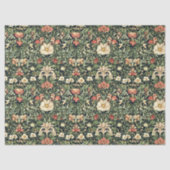 Art nouveau Morris pastel groene perzik blush bloe Tissuepapier (Voorkant)