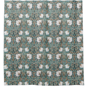 Art Nouveau Morris Pimpernel Floral Shower Curtain Douchegordijn