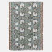 Art Nouveau Morris Pimpernel Floral Throw Blanket Deken (Voorkant Verticaal)