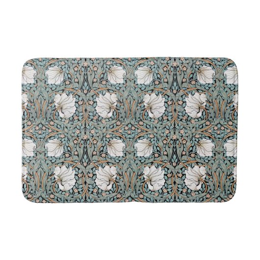 Art Nouveau Morris Pimpernel Flowers Bath Mat (Voorkant)