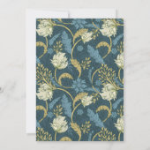 Art Nouveau Morris Tuin Bloemenbruiloft Kaart (Achterkant)