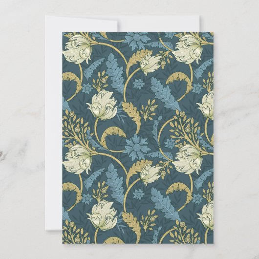  Art Nouveau Morris Tuin Bloemenbruiloft Kaart (Achterkant)