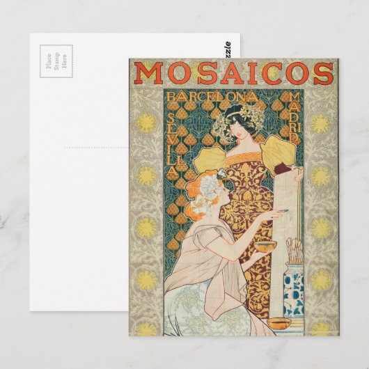  Art Nouveau Mosaicos Escofet-Tejera y CA Briefkaart (Voorkant / Achterkant)