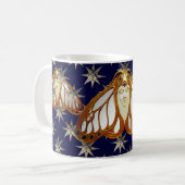 ART NOUVEAU MOT EN DIAMANTEN STERREN IN DE BLAUWE  KOFFIEMOK (Voorkant links)