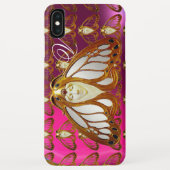 ART NOUVEAU MOT VLINDERVROUW EDELSTEEN MONOGRAM RO Case-Mate iPhone CASE (Achterkant)