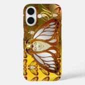 ART NOUVEAU MOTH WOMAN GEM MONOGRAM Case-Mate iPhone CASE (Achterkant)