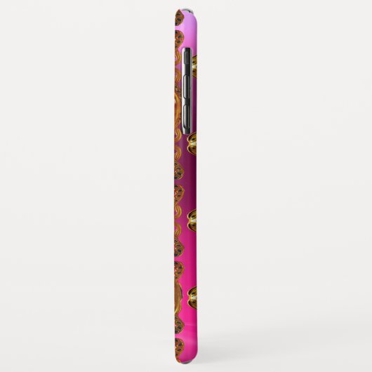 ART NOUVEAU MOTH WOMAN GEM MONOGRAM PINK PAARS Case-Mate iPhone CASE (Achterkant/links)