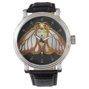 ART NOUVEAU MOTH WOMAN HORLOGE