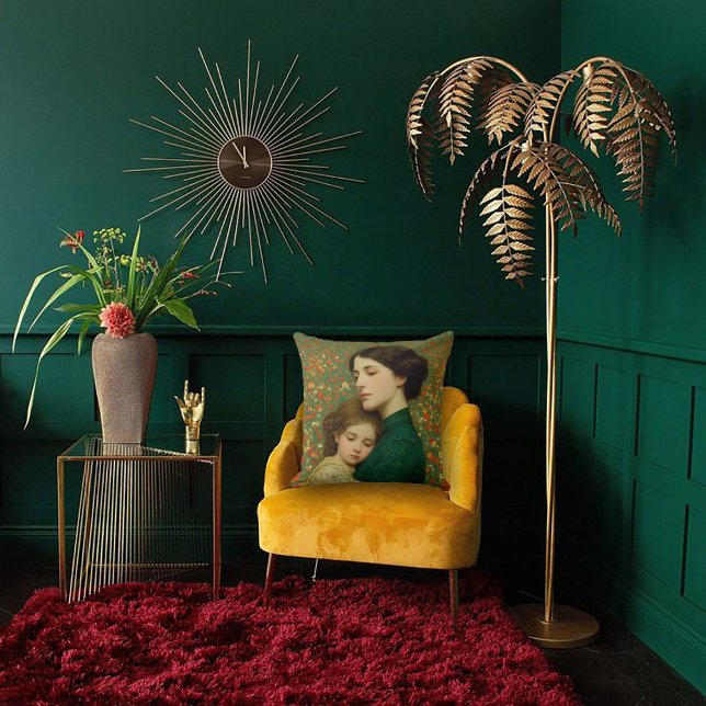 Art Nouveau Mother & Child Kussen (Creator heeft geüpload)