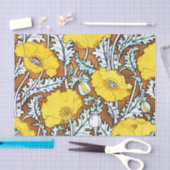 Art Nouveau motief Mooie Gele Klaprozen, populair Tissuepapier (Craft)