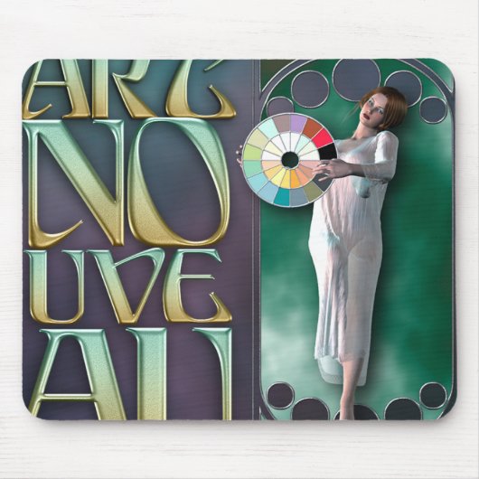 Art Nouveau Mousepad Muismat (Voorkant)