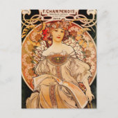  Art Nouveau Mucha-afdrukken Briefkaart (Voorkant)