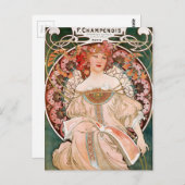 Art Nouveau Mucha-afdrukken Briefkaart (Voorkant / Achterkant)