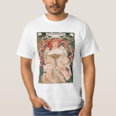  Art Nouveau Mucha-afdrukken T-shirt (Voorkant)
