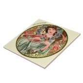 Art Nouveau Mucha Agenda December Tegeltje (Zijkant)