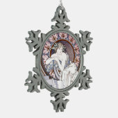 Art Nouveau Mucha Artist Snowflake Ornament (Links)