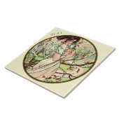 Art Nouveau Mucha Calendar May Tegeltje (Zijkant)