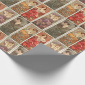  Art Nouveau Mucha edelstenen Patroon Cadeaupapier (Hoek)