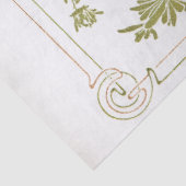 Art nouveau Mucha floral abstract art peach green Tissuepapier (Detail)
