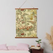  Art Nouveau Mucha Floral Pattern Hangend Wandkleed (Slaapkamer)