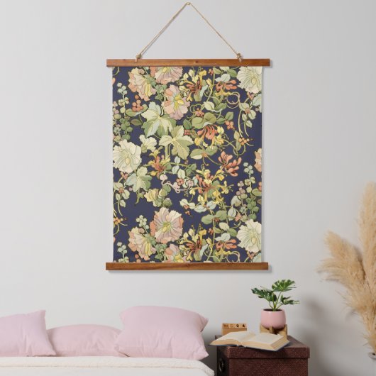 Art Nouveau Mucha Honeysuckle Pattern Hangend Wandkleed (Slaapkamer)
