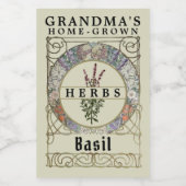  Art Nouveau Mucha Kruidenlabel Sjabloon Voedselcontainer Etiket (Enkel label)