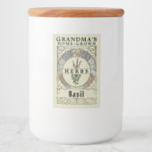 Art Nouveau Mucha Kruidenlabel Sjabloon Voedselcontainer Etiket (Voorkant)