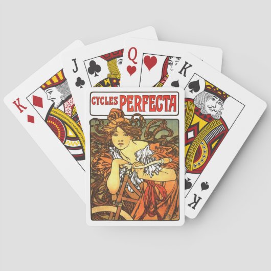 Art Nouveau Mucha Kunst Speelkaarten (Achterkant)