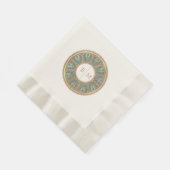 Art Nouveau Mucha Monogram Initialen Champagne Gol Servet (Hoek)