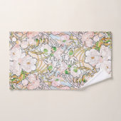 Art Nouveau Mucha Peony Flowers Bath Towel Set Bad Handdoek (Handdoek)
