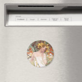 Art Nouveau - Mucha - Perfume Ad Magneet (Insitu (Vaatwasser))