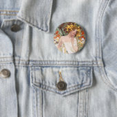 Art Nouveau - Mucha - Perfume Ad Ronde Button 5,7 Cm (In situ)