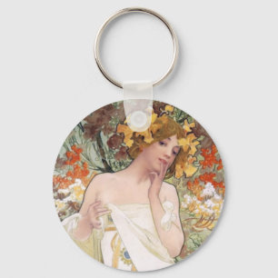 Art Nouveau - Mucha - Perfume Ad Sleutelhanger