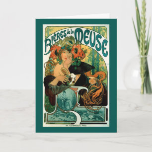 Art Nouveau: Mucha Poster Art - Bieres de la Meuse Kaart