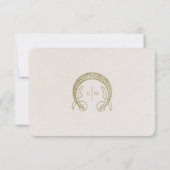 Art Nouveau Mucha Stijl Bruiloft RSVP Kaart (Achterkant)