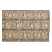  Art Nouveau Mucha Tijden van de Dag Kussensloop (Achterkant)