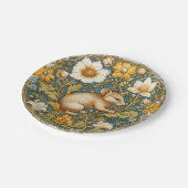 Art nouveau muis en bloemen papieren bordje (Gekanteld)