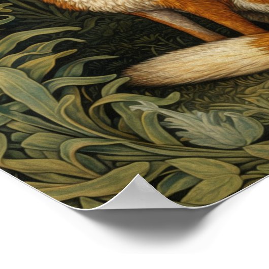 Art nouveau muis en bloemen poster (Hoek)