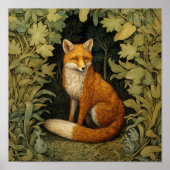 Art nouveau muis en bloemen poster (Voorkant)