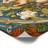 Art nouveau muis en bloemen poster (Hoek)