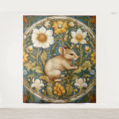Art nouveau muis en bloemen wandkleed (Voorkant)