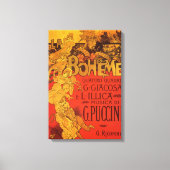  Art Nouveau Music, La Boheme Opera, 1896 Canvas Afdruk (Voorkant)