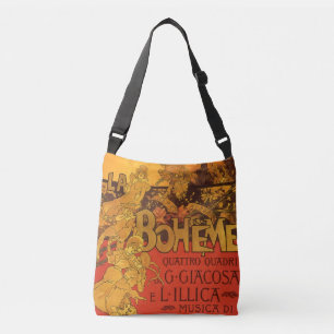  Art Nouveau Music, La Boheme Opera, 1896 Crossbody Tas