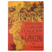 Art Nouveau Music, La Boheme Opera, 1896 Klembord (Achterkant)