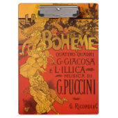 Art Nouveau Music, La Boheme Opera, 1896 Klembord (Voorkant)